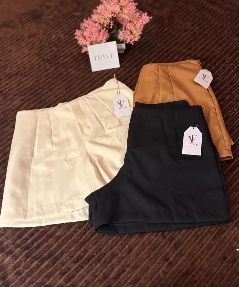 SHORT PINÇADO — Caramelo — foto 2