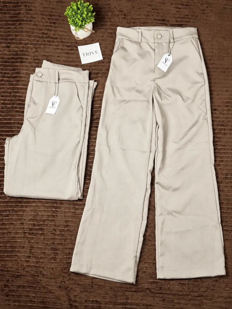 CALÇA PANTALONA GABI PLUS SIZE — Areia