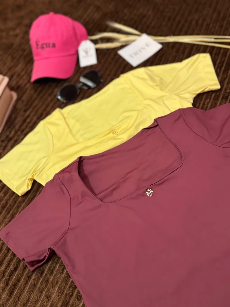 BLUSA MAELLE — Amarelo/Vinho — foto 2
