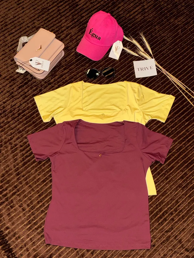 BLUSA MAELLE — Amarelo/Vinho