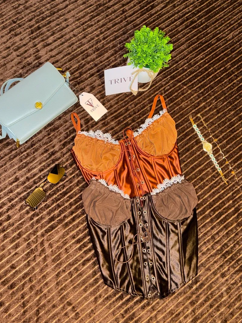 CORSET MARGOT — Marrom/Terracota
