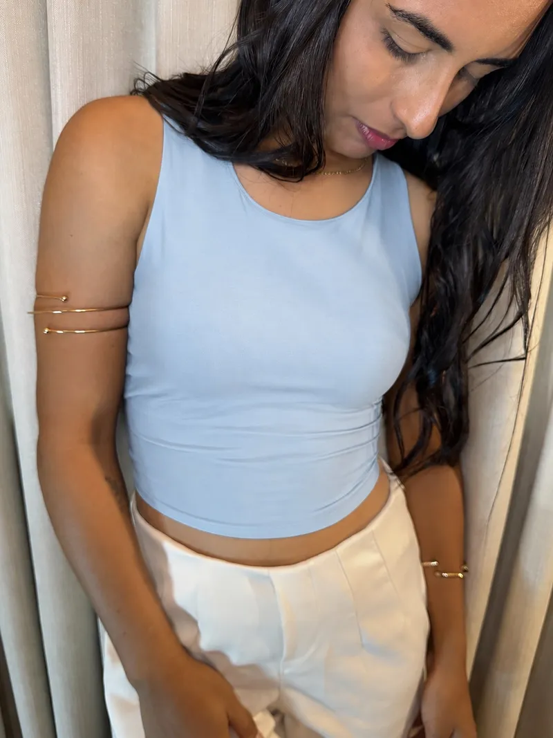 CROPPED INTENSE — Azul Claro