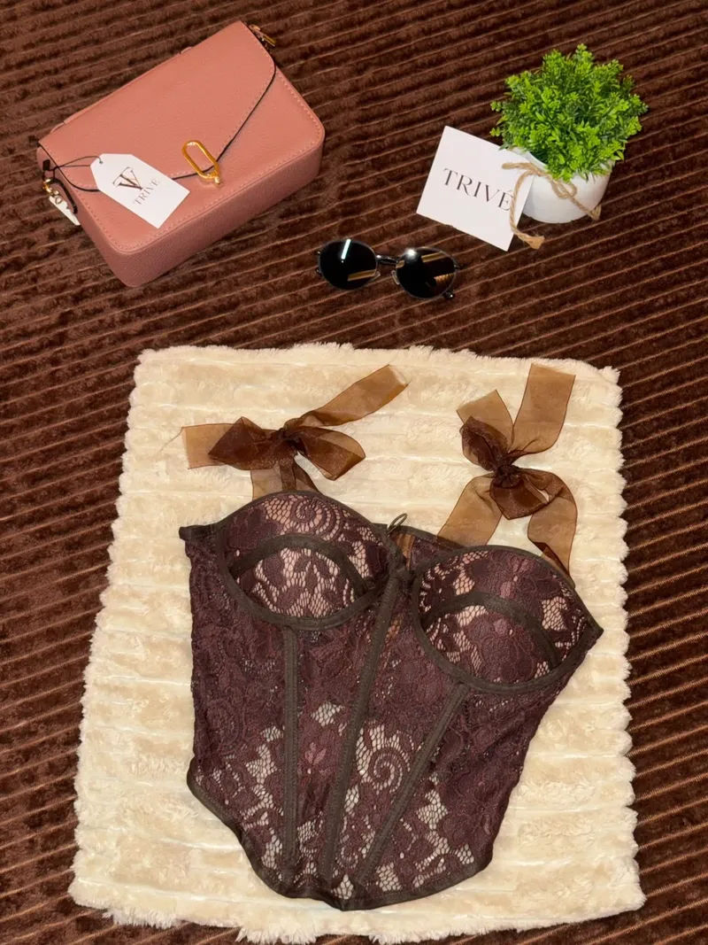 CORSET DOMINIQUE — Marrom Chocolate