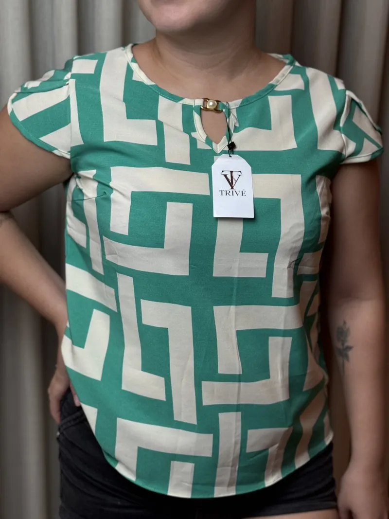 BLUSAS SOPHIE — Branco E Verde Bandeira